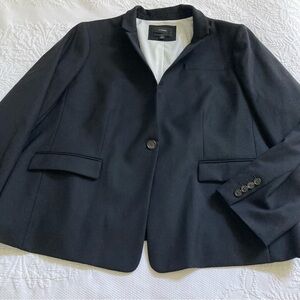 J. Crew regent blazer black wool jacket career office plus size 24